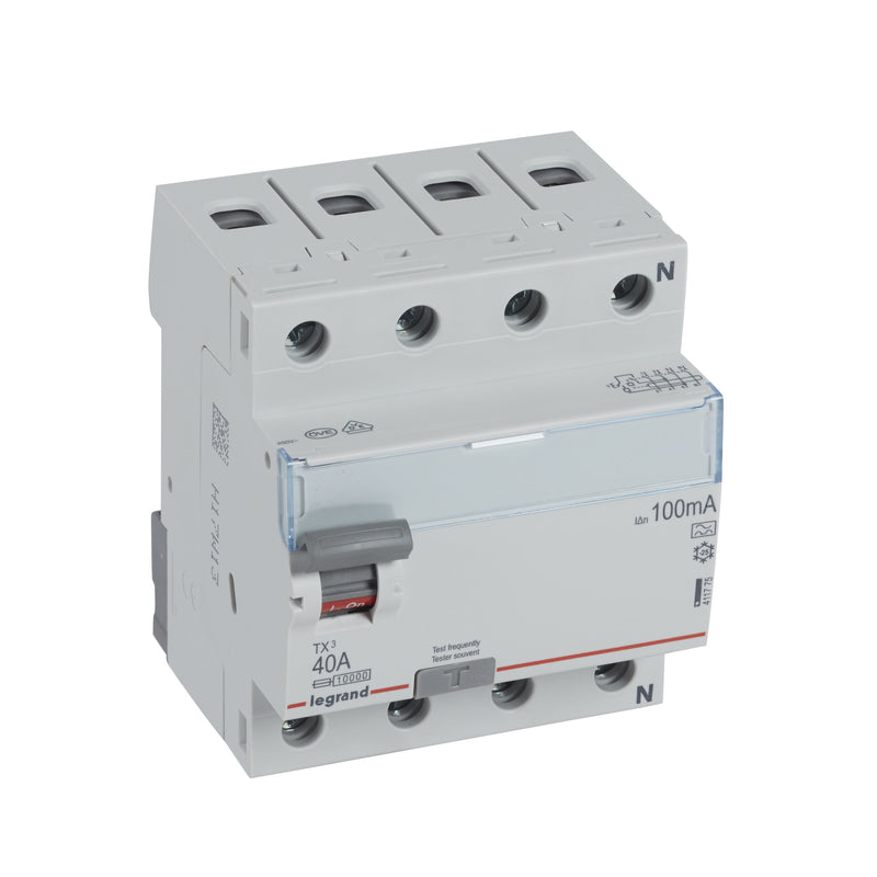 Legrand - Fehlerstrom-Schutzschalter Fehlerstromschutzschalter Legrand 411775 40A4pol,100mA,400VAC