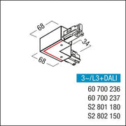 Zumtobel - Elektrisches Zubehör/Ersatzteile für Leuchten Winkelverbinder 3ph ws S2 801180 Schutzleiter außen − 1 Stück