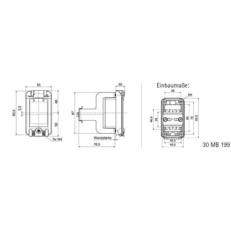 Bals Elektrotech - Zubehör/Ersatzteile für CEE-Steckvorrichtungen (IEC 60309) BetätigungsklappeIP44 580137