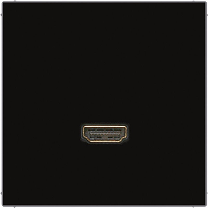 Jung - Multifunktions-Anschlussdose Multimedia-Anschluss sw MA LS 1112 SW HDMI m.Tragring