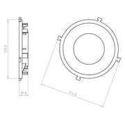 Kaiser - Zubehör/Ersatzteile für Leuchteneinbaugehäuse Frontteil HaloX 100 1281-01 DA 68 für Ortbeton