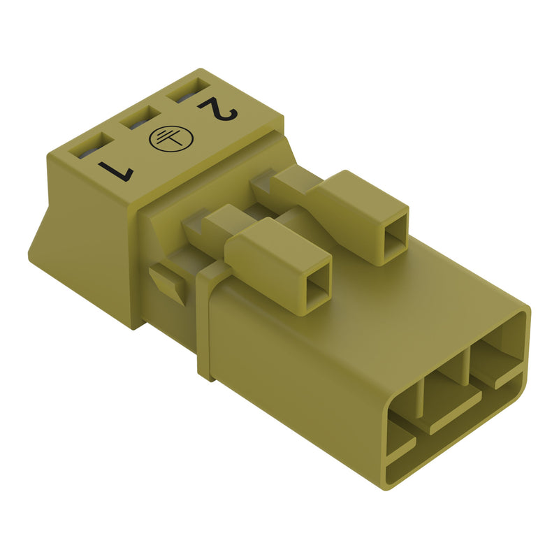 WAGO - Steckverbinder für steckbare Gebäudeinstallation Stecker 3-polig 890-273/073-000 3-polig,hellgrün − 50 Stück