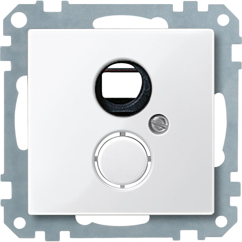 Merten - Einsatz/Abdeckung für Kommunikationstechnik Zentralplatte pws/gl 469119 für BNC/TNC-Buchse