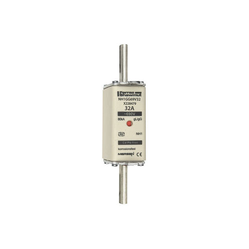 Mersen - Messersicherung NH-Sicherungseinsatz SF NH1GG69V32 Gr.1 gG 32A/690V KM − 3 Stück