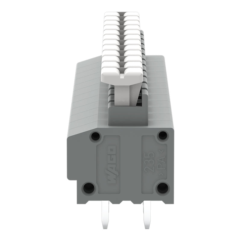 WAGO - Leiterplattenklemme 235-412/331-000 Drücker,1,5mm²,grau − 15 Stück