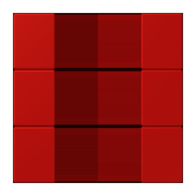 Jung - Abdeckung/Bedienelement für Installationsschalterprogramme Tastensatz 3fach LC 503 TSA 227 rouge vermillon 31