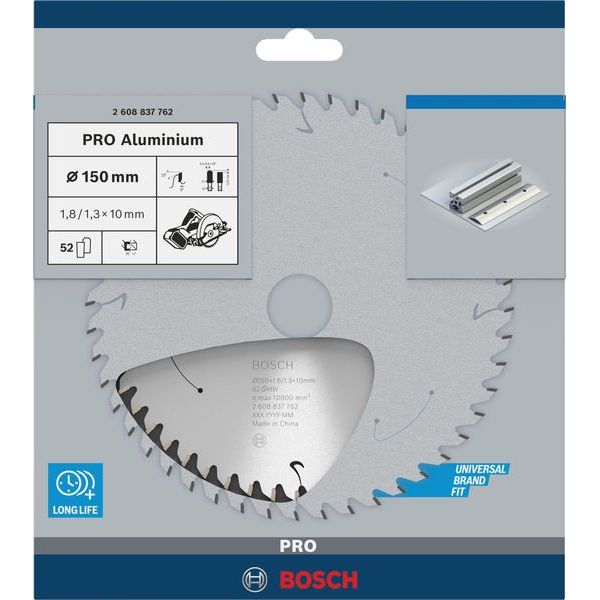 Bosch - Kreissägeblatt PRO Aluminium cordless 2608837762 Kreissägeblatt 150 x