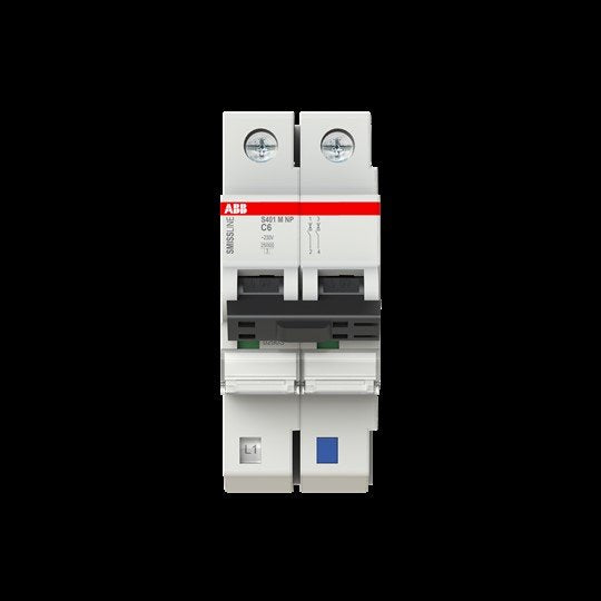 ABB Stotz S&J - Leitungsschutzschalter S401M-C6NP 6A C 2p (1p+N)