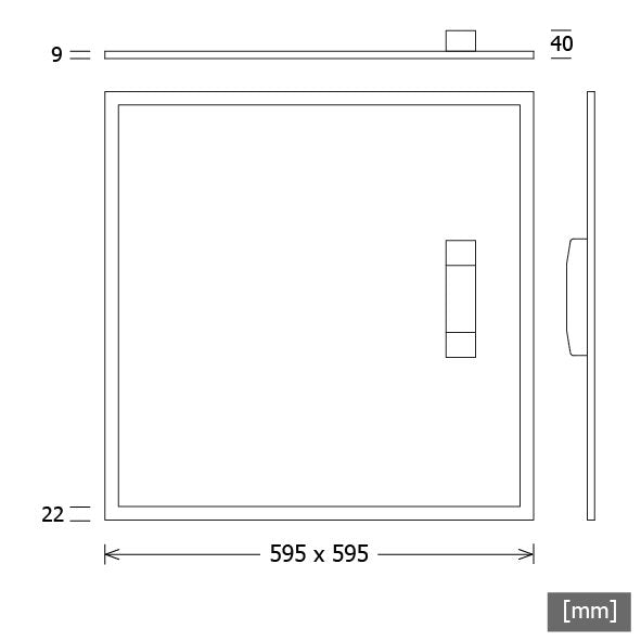 LTS Licht&Leuchten - Decken-/Wandleuchte LED-Panel M600 FYR104.0600.830DALIw 830 DALI