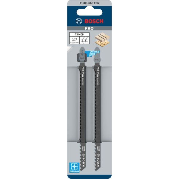 Bosch - Stichsägeblatt PRO Wood precise T344DP 2608665236VE(2) Stichsägeblatt 152 − 10 Packung