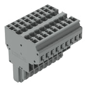WAGO - Ein- und mehrpolige Klemmenleiste 2-Leiter-Federleiste 769-129 CAGECLAMP,4mm²,gr − 10 Stück
