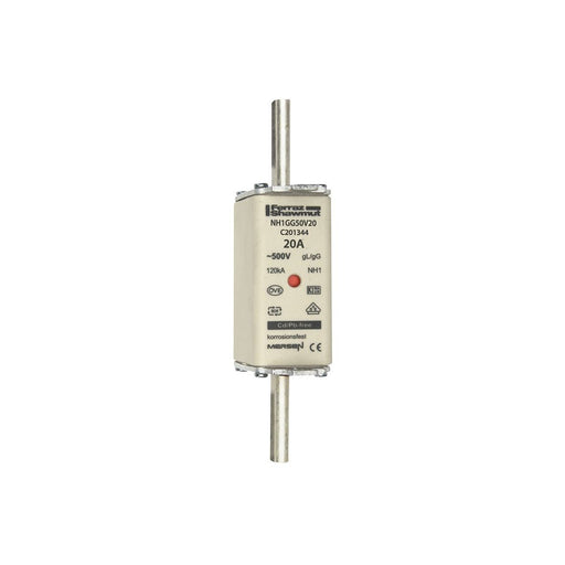 Mersen - Messersicherung NH-Sicherungseinsatz SF NH1GG50V20 Gr.1 gG 20A/500V KM − 3 Stück