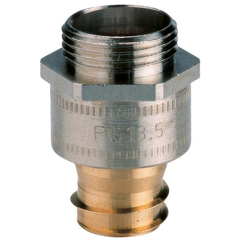Flexa - Metall-Schutzschlauch-Verschraubung Metallverschraubung LI-P PG 13,5 AD19 − 10 Stück