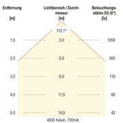 EVN Lichttechnik - Decken-/Wandleuchte LED-Anbauleuchte BALM12360125 3000/4000/5700K ws