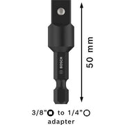 Bosch - Verlängerung für Steckschlüssel-Einsätze, Steckschlüssel, Knarren PRO Socket Adapter mit 2608551108 Stiftverbindung 3/8