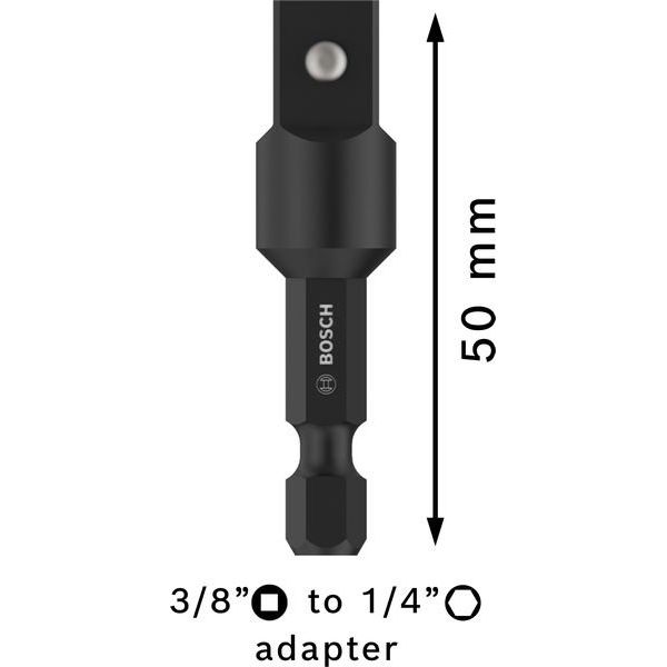 Bosch - Verlängerung für Steckschlüssel-Einsätze, Steckschlüssel, Knarren PRO Socket Adapter mit 2608551108 Stiftverbindung 3/8