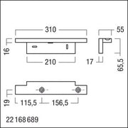 Zumtobel Group - Mechanisches Zubehör/Ersatzteile für Leuchten Anbauwinkel COSIGN150 #22168690 180Gr NDA/NSI/NPS