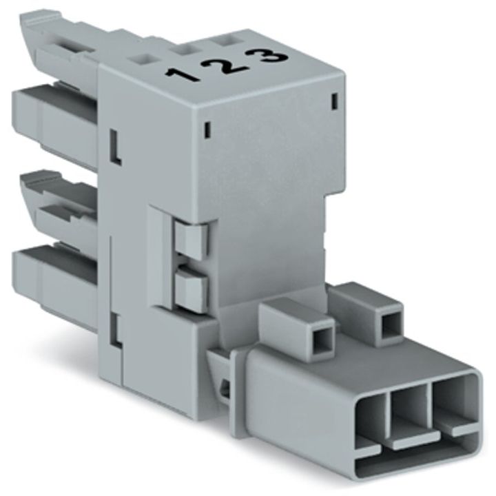 WAGO - Kompaktverteiler für steckbare Gebäudeinstallation h-Verteiler 3-polig 890-1661 Kod. B,grau − 50 Stück