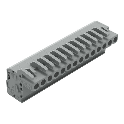WAGO - Kabelsteckverbinder für Leiterplattensteckverbinder 1-Leiter Federleiste 232-114/026-000 CAGECLAMP 2,5mm²,gr − 25 Stück