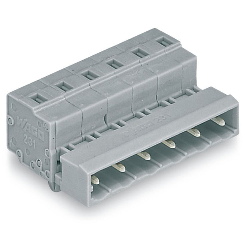 WAGO - Kabelsteckverbinder für Leiterplattensteckverbinder 1-Leiter-Stiftleiste 731-602/018-000 CAGECLAMP,2,5mm²,gr − 100 Stück