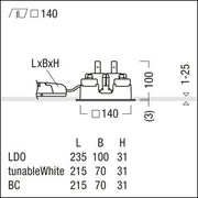 Zumtobel Group - Downlight/Strahler/Flutlicht LED-Einbauleuchte P-INF Q #60818225 4000K