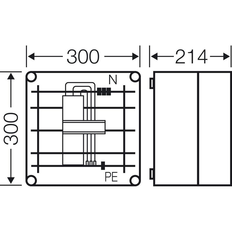 Hensel - Sammelschienengehäuse Mi 6206 mit Adapter 630A