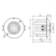 Zumtobel Group - Lichtregelsystemkomponente Wireless Sensor basicDIM W #28002801