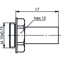 Telegärtner - Koax-Steckverbinder Kabelabfang CR TA 100021342 RG-223/U − 5 Stück
