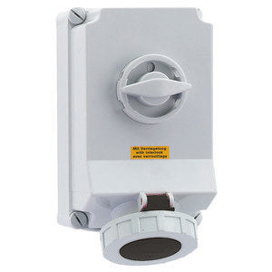 Bals Elektrotech - CEE-Steckdose abschaltbar, abgesichert (IEC 60309) Wandsteckdose abschaltbar 16828 verriegelt 63A 4p 5