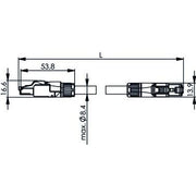 Telegärtner - Konfektionierte Leitung für steckbare Gebäudeinstallation STX RJ45 - RJ45 VL 100017326 Cat.6A(IEC)