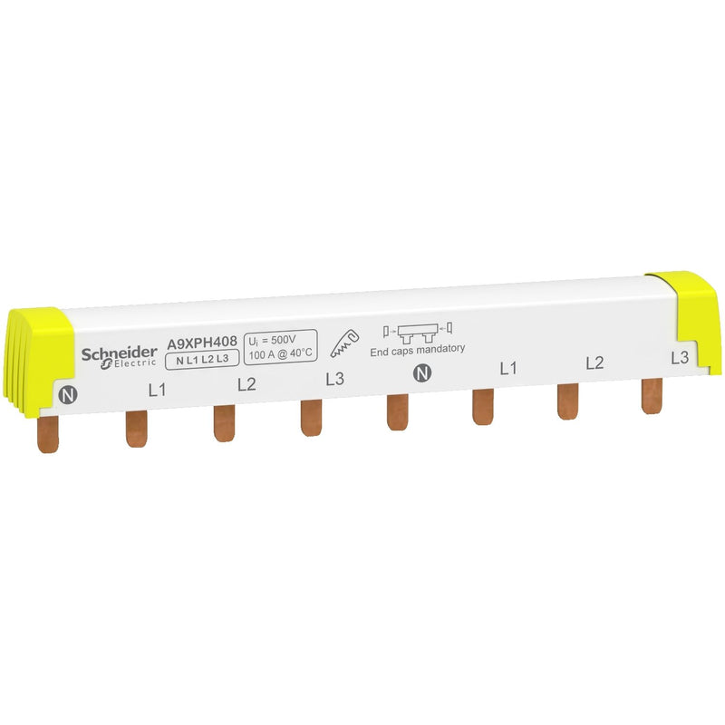 Schneider Electric - Phasenschiene Steg A9XPH408 3P+N, 8 TE, 100A