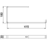 OBO Bettermann - Wand- und Deckenbügel für Kabeltragsystem Abhängebügel Flachstahl AHB 400 FTK SW B400mm Stahl PES135