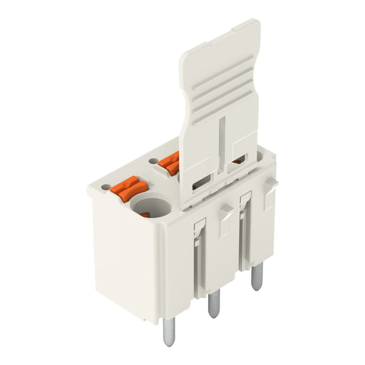 WAGO - Leiterplattensteckverbinder 1-Leiter-THT-Federleiste 2092-3154 CAGE CLAMP,lichtgrau − 100 Stück