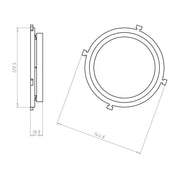 Kaiser - Zubehör/Ersatzteile für Leuchteneinbaugehäuse Frontteil HaloX 100 1281-67 DA 100 Sichtbeton