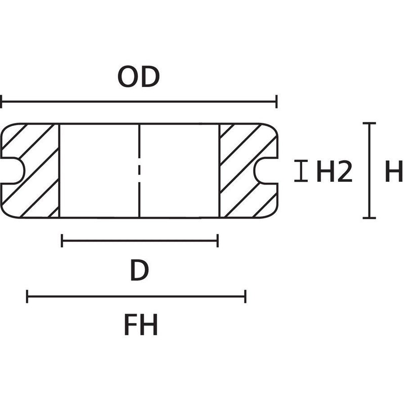 HellermannTyton - Durchführungstülle HV1608-PVC-GY-G1 − 250 Stück