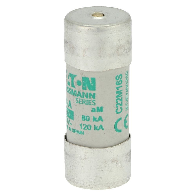 Eaton - Zylindrische Sicherung Sicherungseinsatz Nieders. CYL AM 22,#C22M16S 16A AC 690V 80kA − 10 Stück