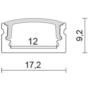 Nobile - Zubehör/Ersatzteile für Lichtschlauch/-band Alu U-Profil 2m 5011146811 Abdeckung transp. − 1 Stück
