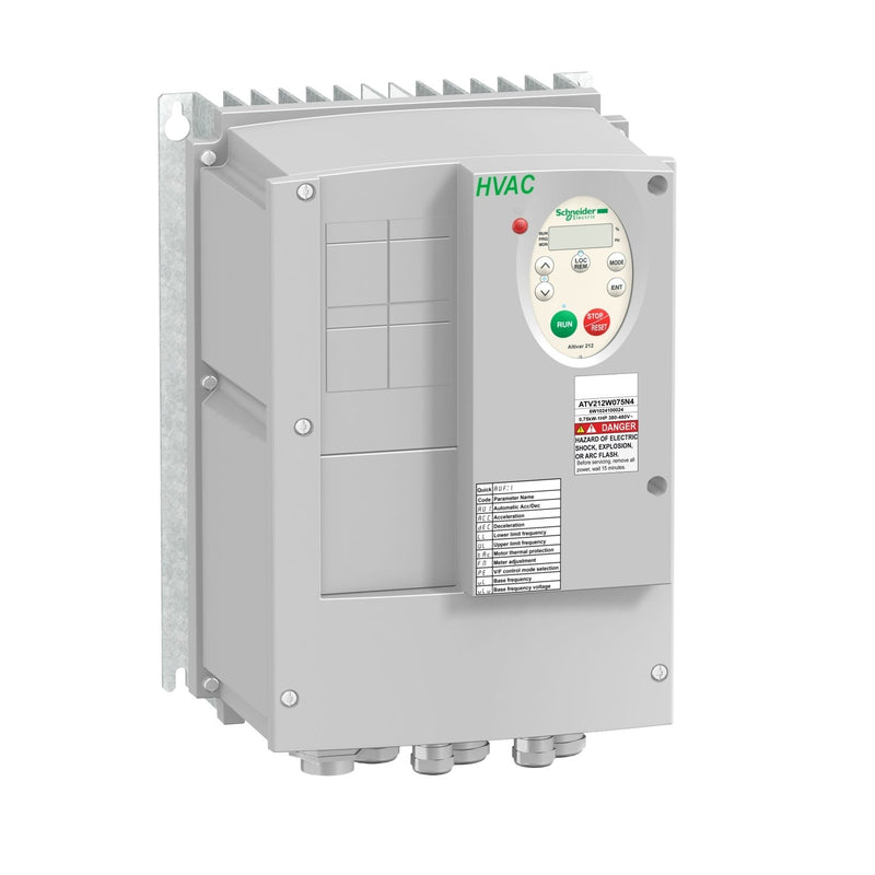 Schneider Electric - Frequenzumrichter =< 1 kV Frequenzumrichter ATV212W075N4 0,75KW 480V 3PH,IP54 − 1 Stück