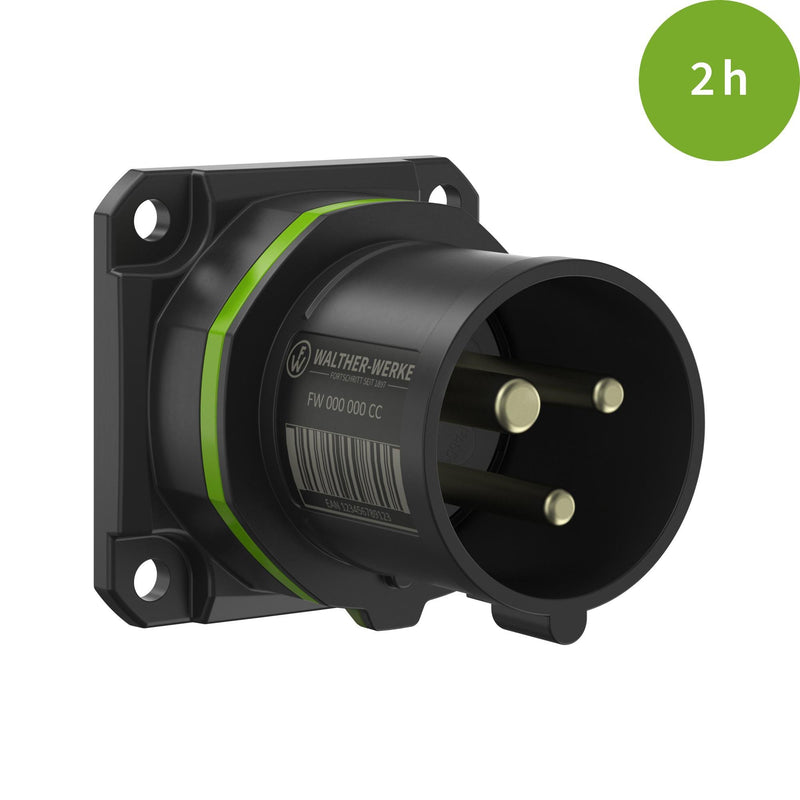 Walther Werke - CEE-Gerätestecker (IEC 60309) CEE NEO Anbaugerätestecker FW612302CC gerade 16A 3P 2h − 1 Stück