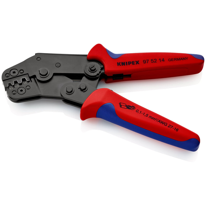Knipex - Presswerkzeug Kabelschuhe/Verbinder, Aderendhülsen, Schirmanschluss Crimpzange 97 52 14 195mm