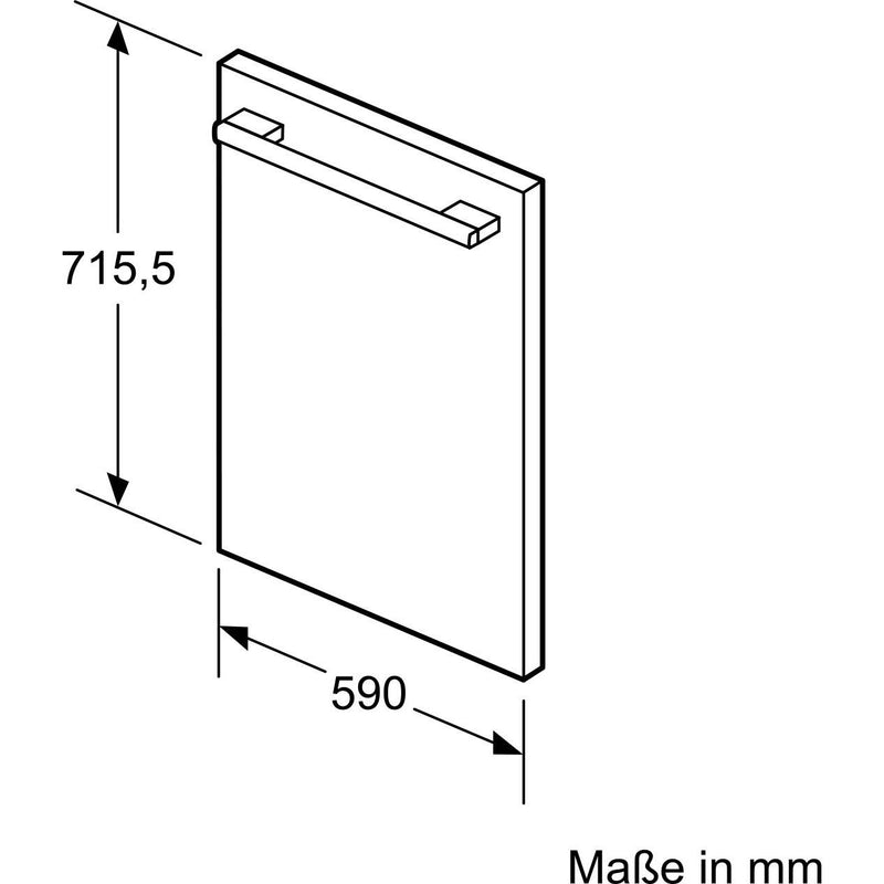 Bosch - Zubehör/Ersatzteile für Kühlgeräte Vorsatztür KUZ20SX0 eds