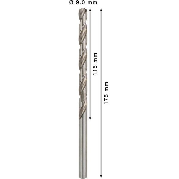 Bosch - Bohrer PRO Metal HSS-G 2608596829 Spiralbohrer 9 x 115
