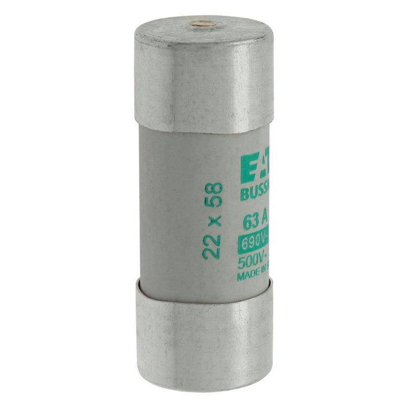 Eaton - Zylindrische Sicherung Sicherungseinsatz Nieders. CYL AM 22,#C22M63S 63A AC 690V 80kA − 10 Stück