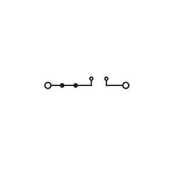 WAGO - Durchgangs-Reihenklemme 2-Leiter-Sicherungsklemme 2004-1681 − 50 Stück