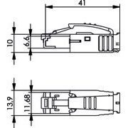 Telegärtner - Modularer Steckverbinder STX IP20 RJ45-Stecker 100007451 AWG24-27 Cat6, sw − 10 Stück