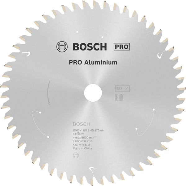 Bosch - Kreissägeblatt PRO Aluminium cordless 2608837758 Kreissägeblatt 165 x