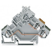 WAGO - Initiator/Aktor-Reihenklemme 3-Leiter-Aktorenklemme 280-554 2,5 mm²,grau − 50 Stück