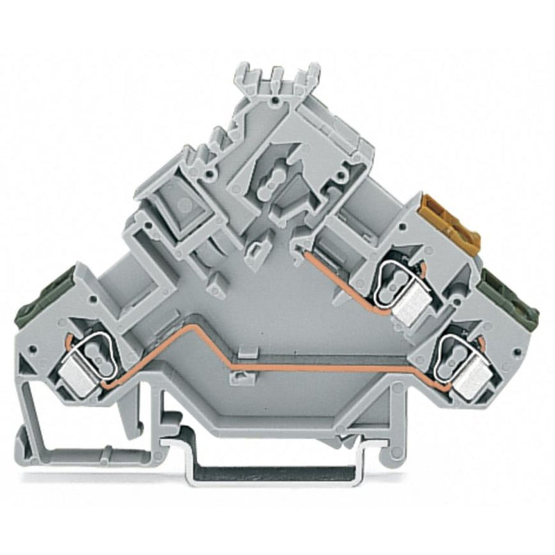 WAGO - Initiator/Aktor-Reihenklemme 3-Leiter-Aktorenklemme 280-554 2,5 mm²,grau − 50 Stück