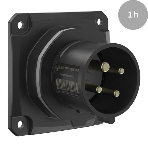 Walther Werke - CEE-Gerätestecker (IEC 60309) CEE NEO Anbaugerätestecker FW611401CC gerade 16A 4P 1h − 10 Stück