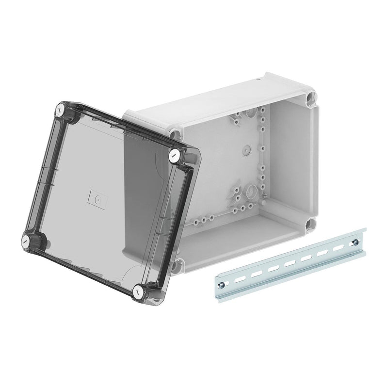 OBO Bettermann - Dose, Gehäuse für Montage auf der Wand/Decke Kabelabzweigkasten geschl. T 250 OE HD TR m. transp. Deckel